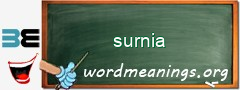 WordMeaning blackboard for surnia